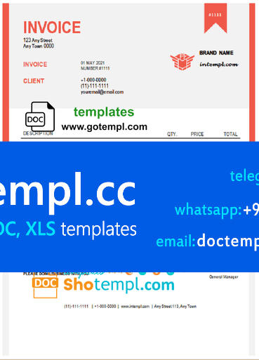 # addict forum universal multipurpose good-looking invoice template in Word and PDF format, fully editable