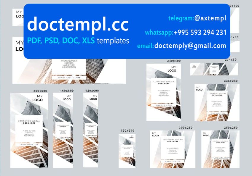 # architeca editable banner template set of 13 PSD