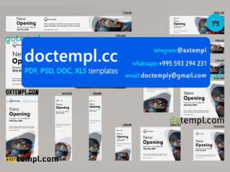 # cookery editable banner template set of 13 PSD