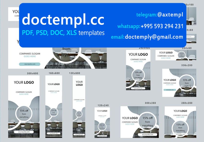 # financer editable banner template set of 13 PSD