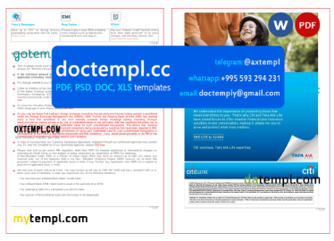 India Indian Oil utility bill template in Word and PDF format, 6 pages - Image 3