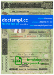 Brazil (Santa Catarina) driving license template in PSD format
