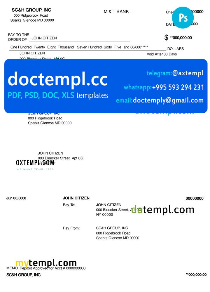 USA Maryland SC&H Group Management consulting services company PSD template