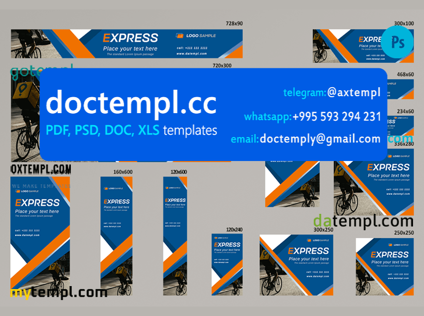 # fast demand editable banner template set of 13 PSD