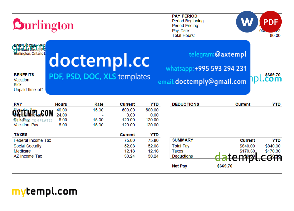 USA retail group company employee sheet template in Word and PDF format