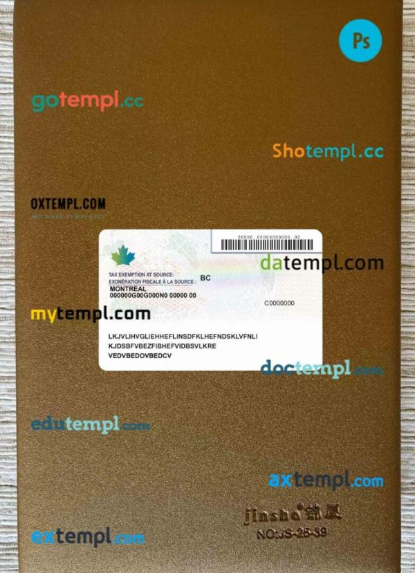Canada ID card editable PSDs, scan and photo-realistic snapshot, 2 in 1 - Image 2