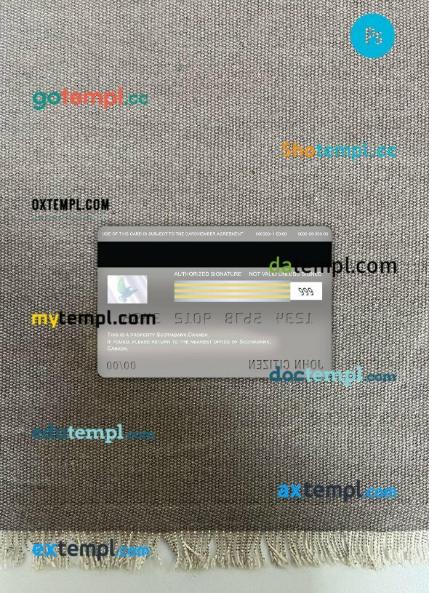 Canada Scotiabank visa debit card PSD scan and photo-realistic snapshot, 2 in 1 - Image 2