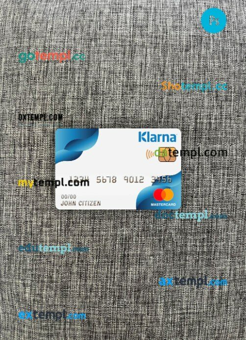 Finland Klarna bank mastercard PSD scan and photo taken image, 2 in 1 ...