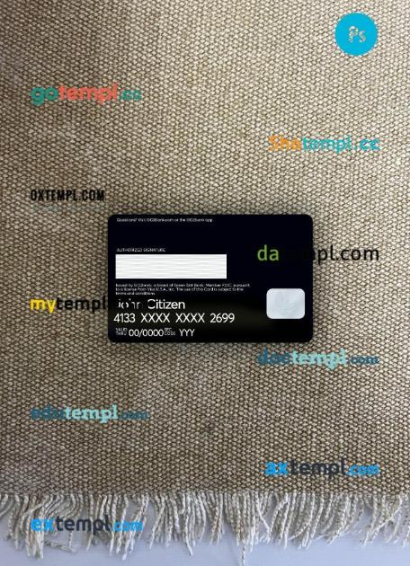 GO2 bank visa debit card PSD scan and photo-realistic snapshot, 2 in 1 - Image 2
