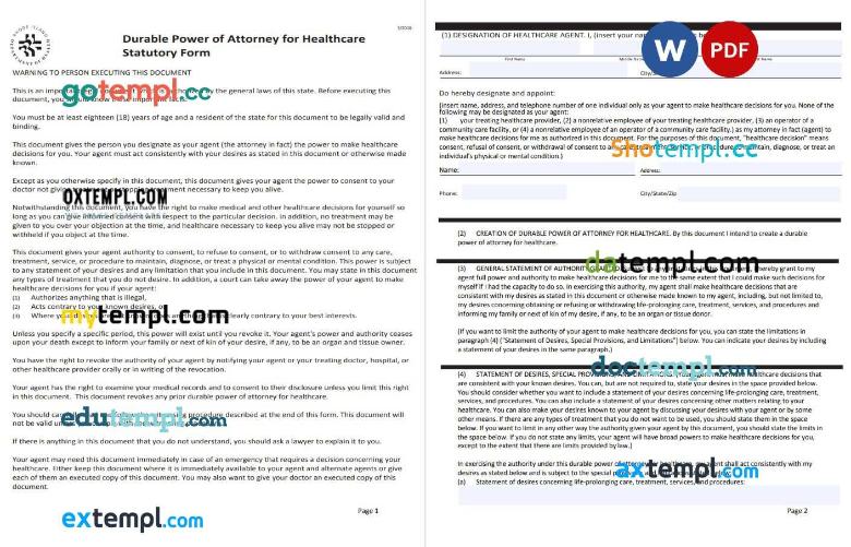 Health Department Text Examples Rhode Island Dept of Health Advance Directive example, fully editable