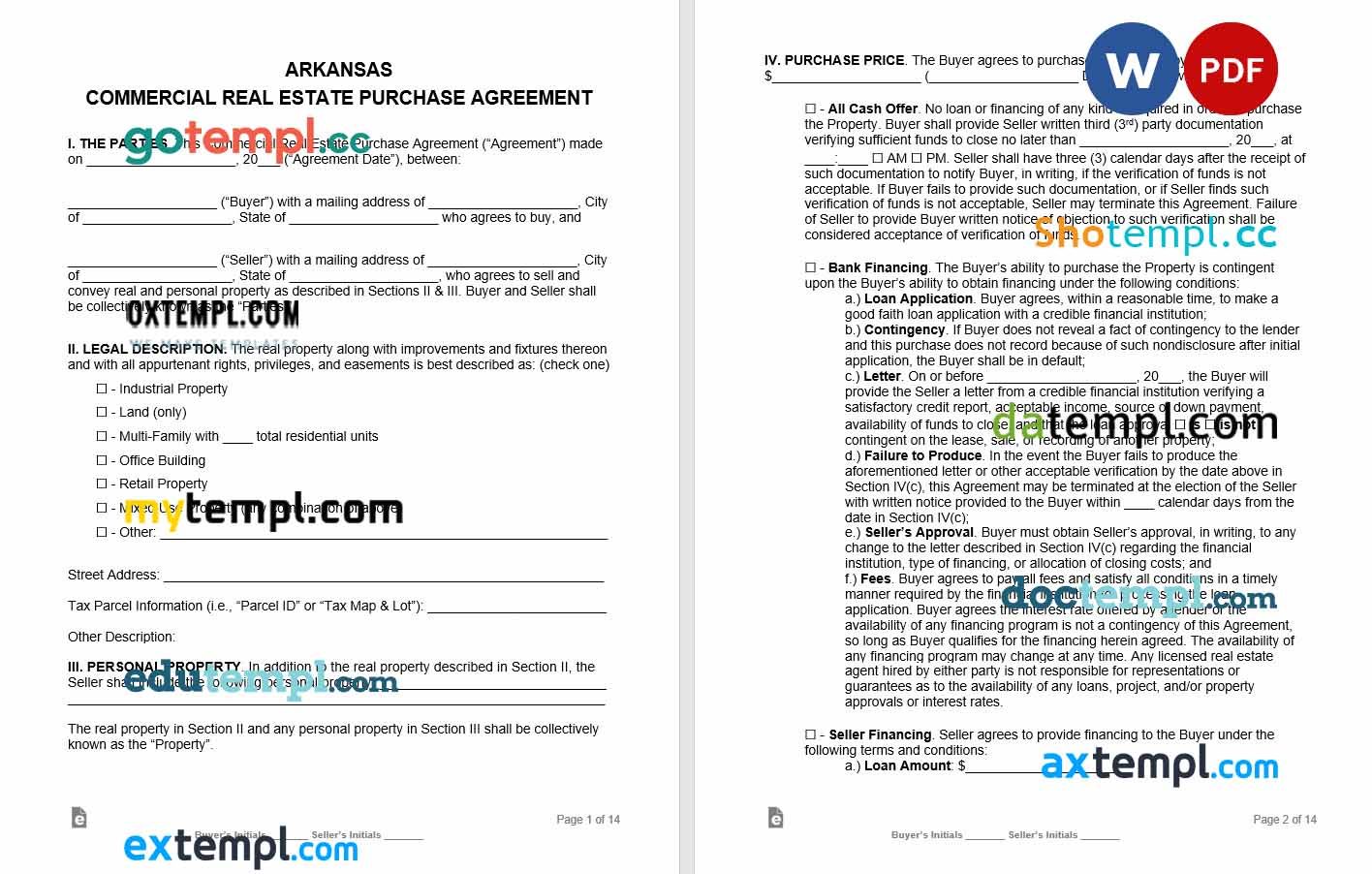 free download advertising agency client contract example, Word and PDF format version 2