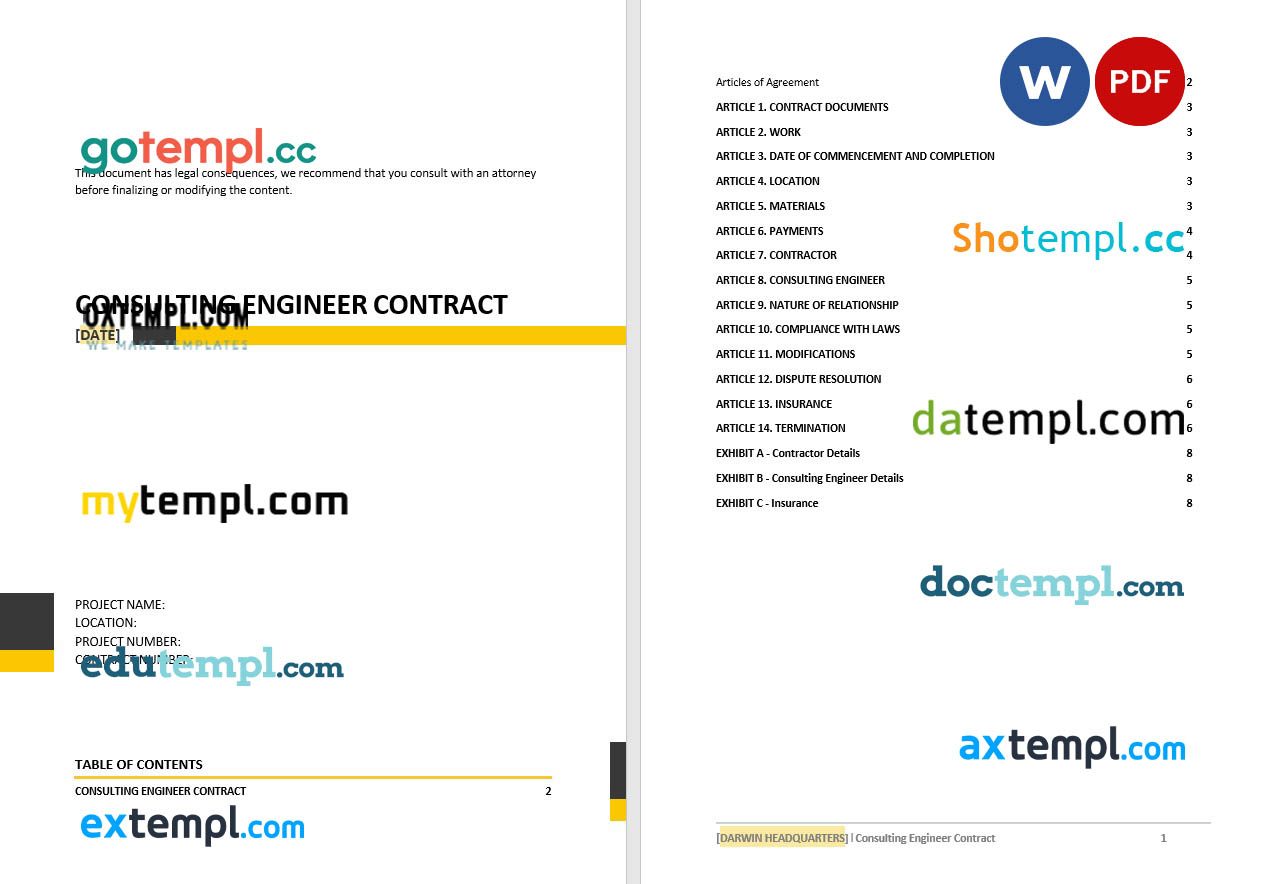 free download contract between engineer and contractor example, Word ...