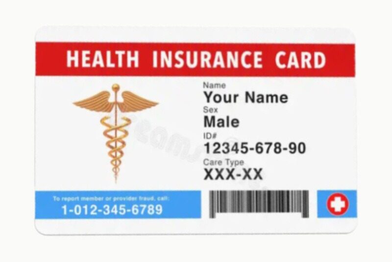 Australia health insurance card template in PSD format