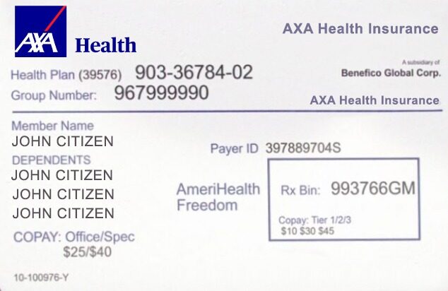Kyrgyzstan health insurance card template in PSD format