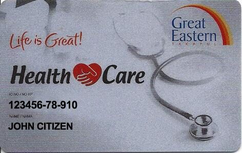 Malaysia health care card template in PSD format