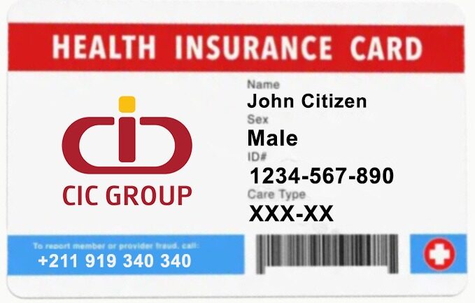 South Sudan health insurance card template in PSD format