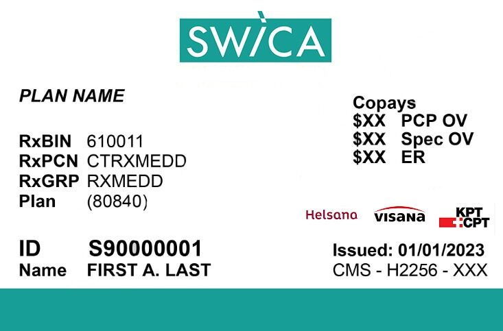 Switzerland health insurance card template in PSD format
